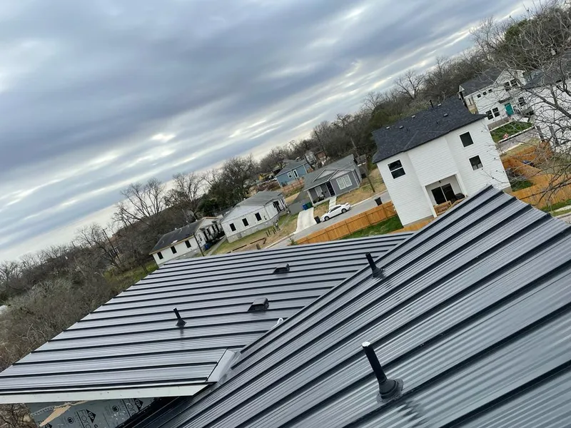 Standing seam metal roof panels with vents for Skylight Repair in Edgewood